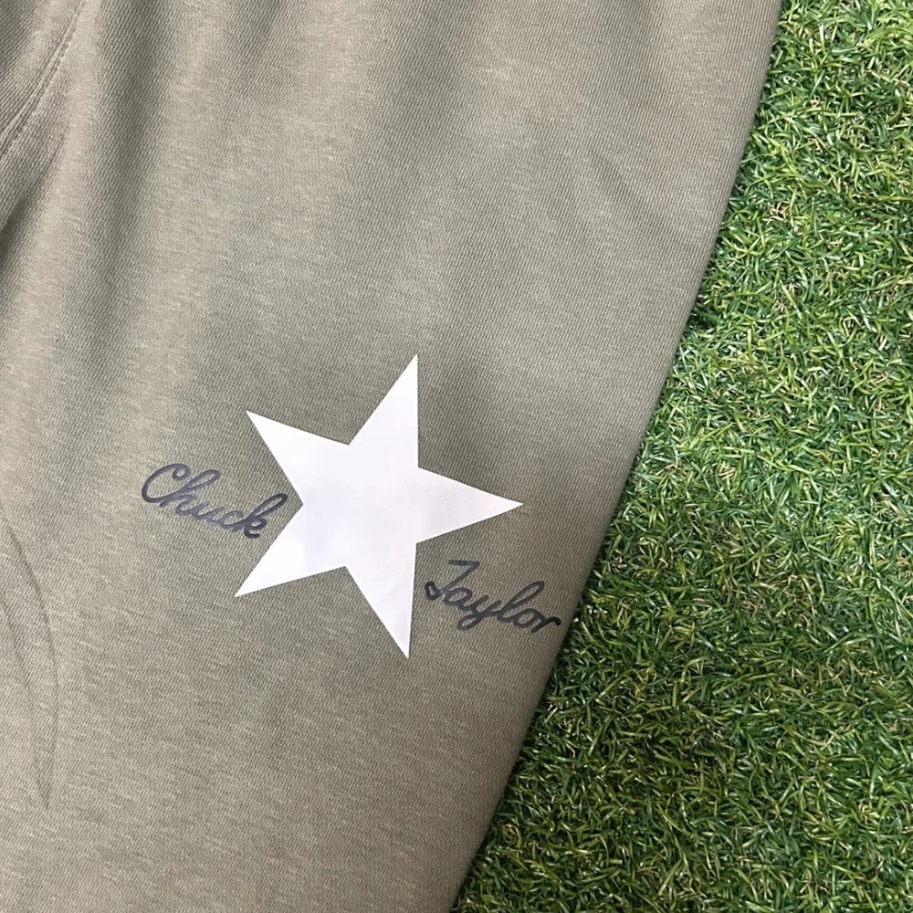 Converse Chuck Taylor Boys Medium Olive Green Star Logo Jogger Sweatpants